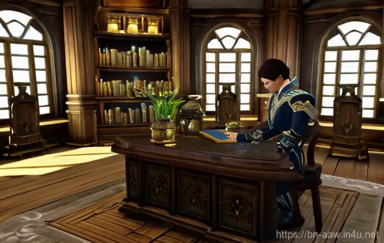 아키에이지 상위 유저 팁 정리 - **ArcheAge: The Master Trader's Sanctuary**
An adult ArcheAge character, gender-neutral, wearing...